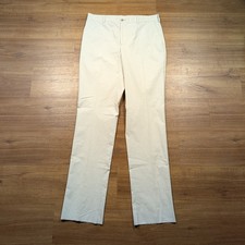 VTG Hardwick King Cotton Pants Men 35R Beige Italian Fabric Made In USA NWT