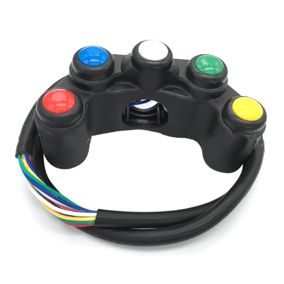 5 Button Array 22mm Handlebar Mount Turn Signal Lights Switches For ...