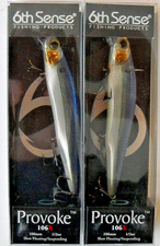 Lot of (2) 6th SENSE PROVOKE 106X Jerkbaits  in CHROME THREADFIN color