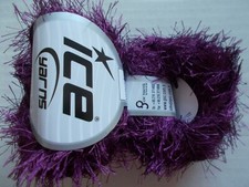 Eyelash yarn by Ice Yarns, Maroon, lot of 2, 81 yds each 