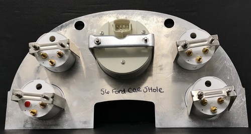 1956 Ford Car 5 Gauge Dash Panel Insert Powder Coated Aluminum PC - Picture 5 of 6