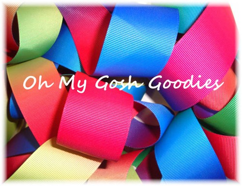 5 YARDS 2 1/4 OMBRE VARIEGATED PRIMARY BRIGHT GORGEOUS GROSGRAIN RIBBON CHEER - Picture 1 of 2