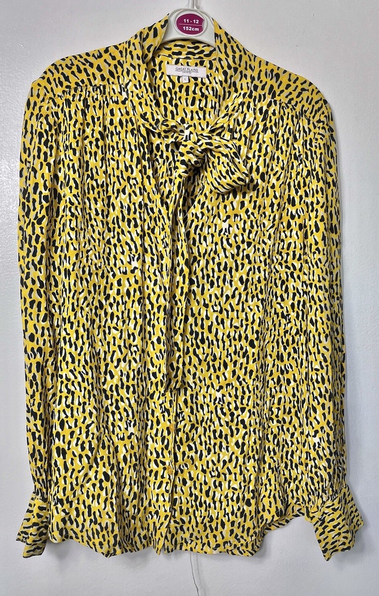 yellow leopard top