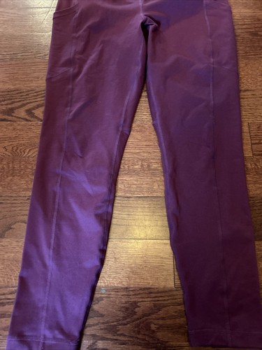 Velocity Red Maroon Compression Yoga Workout Leggings Women's Size Medium - Picture 3 of 7