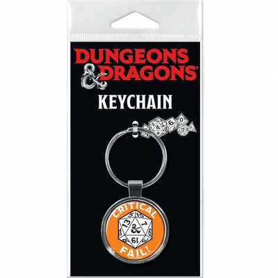 Dungeons & Dragons Critical Fail Keychain Orange