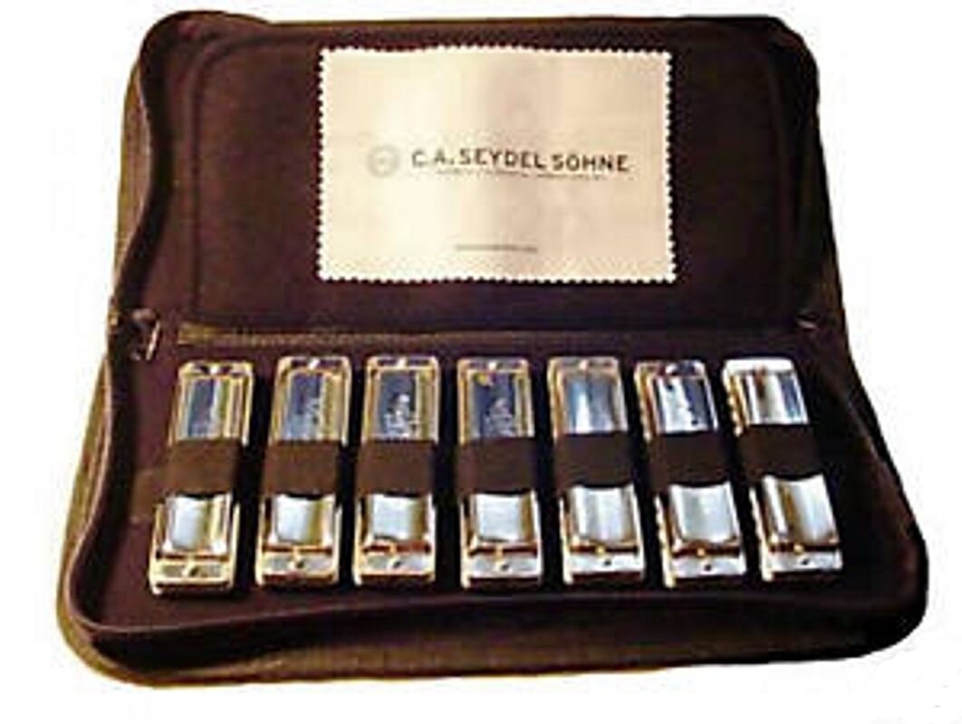 Seydel 1847 Classic or Silver 7 Harmonica Set With Case - STAINL