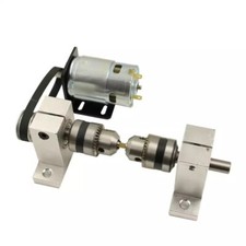 Portabrocas Mini Torno Husillo Mandril Simple Carpintería Torno Giratorio