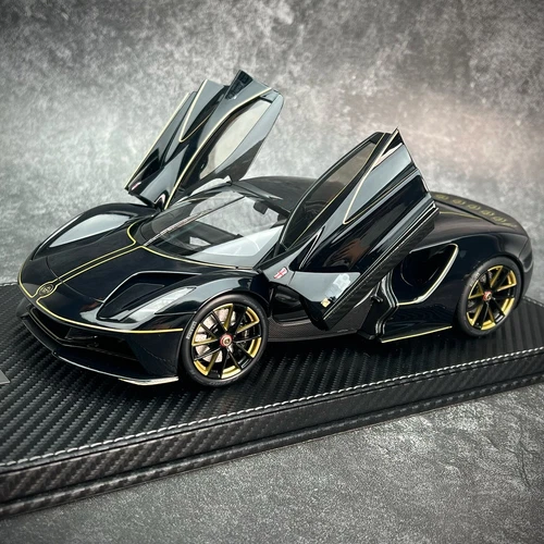 1/18 Diecast Lotus Evija Fittipaldi Edition Open Close Automodell schwarz mit Lackierung - Bild 2 von 13