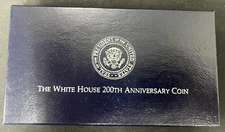 1992 White House 200th Anniversary Coin Proof Silver Dollar w/ OGP & COA