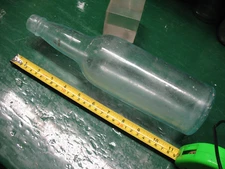 OLD ANHEUSER BUSCH BUDWEISER  BEER AQUA GLASS BOTTLE  A. B. G. M. CO. 1900'S