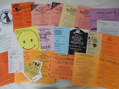 Walt Disney Imagineering Halloween Cast Member Misc Flyer Sheet Lot Party WDI