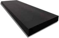 1" Thick x 24" Wide x 96" Long Charcoal High Density Foam Ideal for Foam Padd...