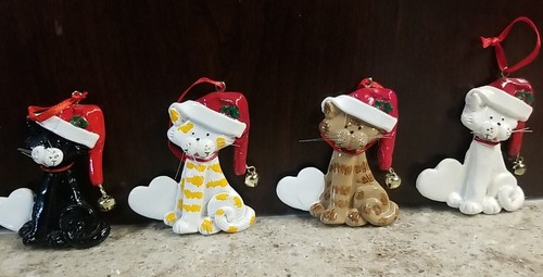 New! Personalized Cat Ornaments. Choice - White, Black, Orange Stripe, Tan/Brn - Picture 6 of 6