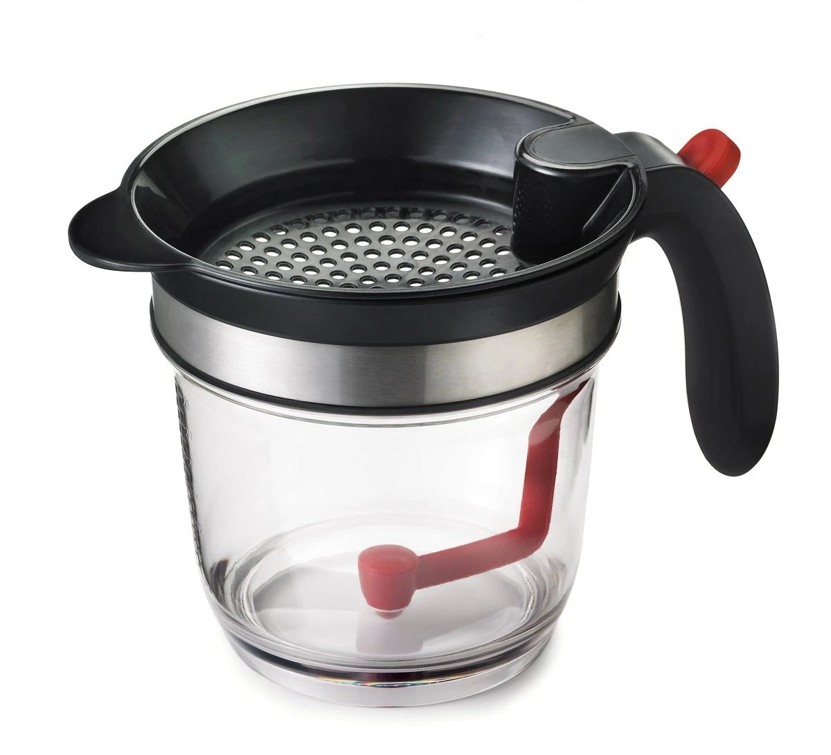 Cuisipro Clear Food Strainer with Easy Drip Silicone Plug Durable Kitchen Tool