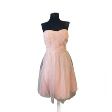 David  s Bridal Light Pink Chiffon Midi Dress Gown