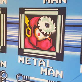 MEGA-HUGE 7x5 foot Mega Man tapestry MegaMan 1-6 All Bosses + Dr Wily retro NES