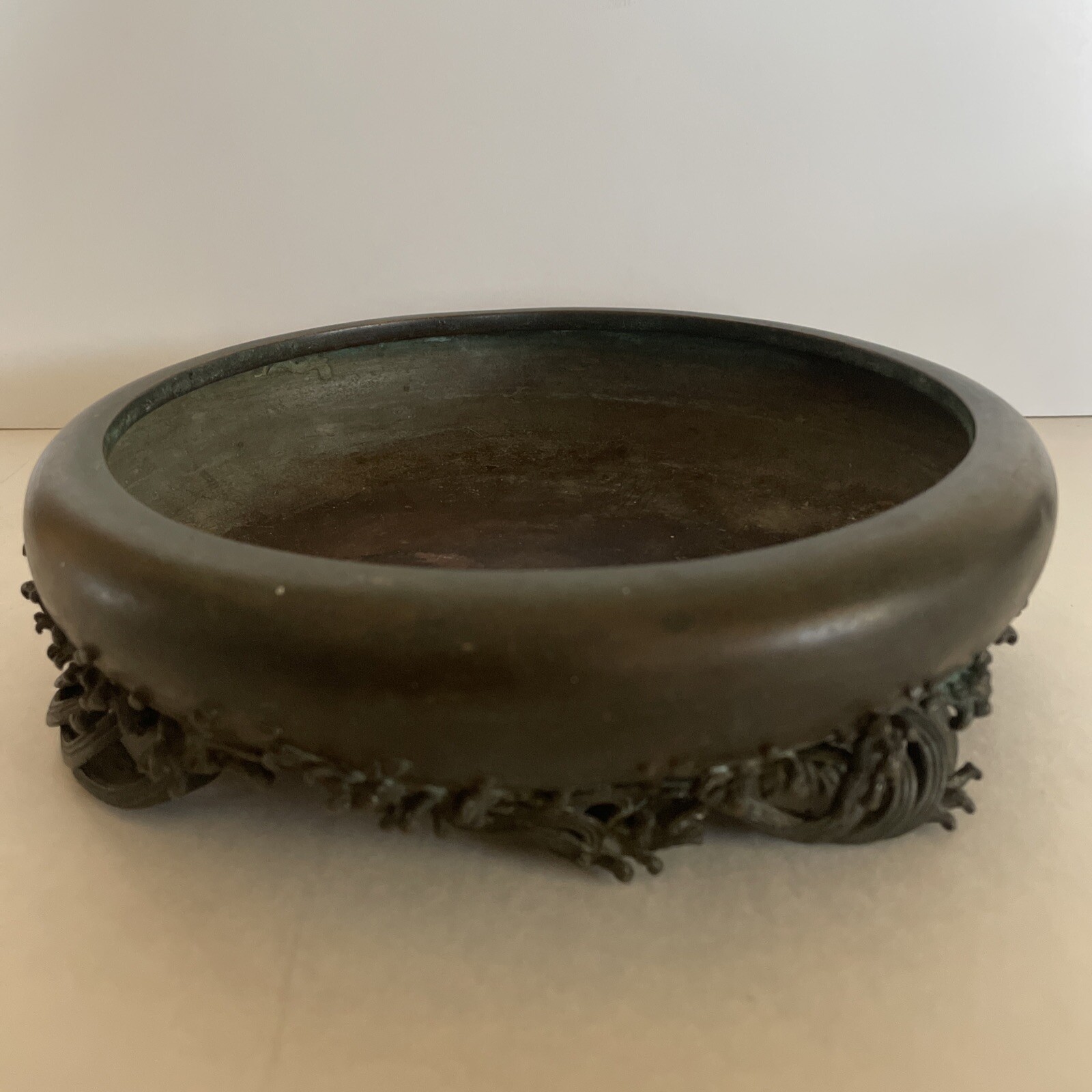 Antique Nogawa Meiji Period Japanese Mixed Metal Bronze Art Bowl