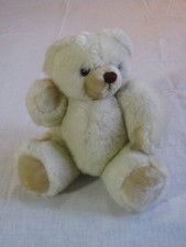 Vtg Modern Toys Plush King Jointed 13-1/2" White Stuffed Plush Bear rr