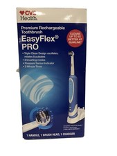 CVS HEALTH EASY FLEX PRO PREMIUM RECHARGEABLE TOOTHBRUSH NEW SEALED ADA