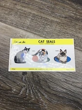 Vintage Amscan Inc Cat Seals Booklet Stickers 7765