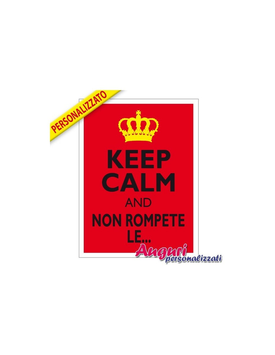 Calamita da frigorifero in vetro con scritta ''Keep Calm Eat