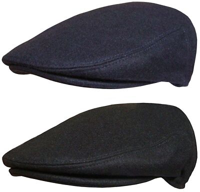 Flatcap neu Baker Boy Mütze gute Qualität Wolle Zeitungsjunge Schirmmütze schwarz oder marine