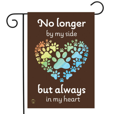Pet Memorial Pawprints Garden Flag Cat Dog Bereavement 12.5''x18'' Briarwood Lane