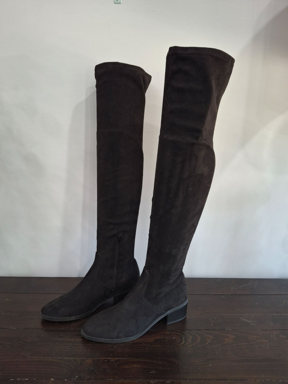 NY&C Rana Black Faux Suede Tall Boot/NWOB, Sz. 8