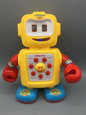 Power Surge Musical Tongue Twisting Super Hero Robot Toy Tested Working 