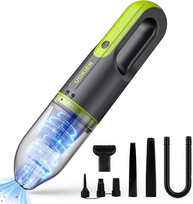 UOKIER Handheld Vacuum Cleaner Cordless & Air Blower 2-in-1 VC-819 - Black/Green