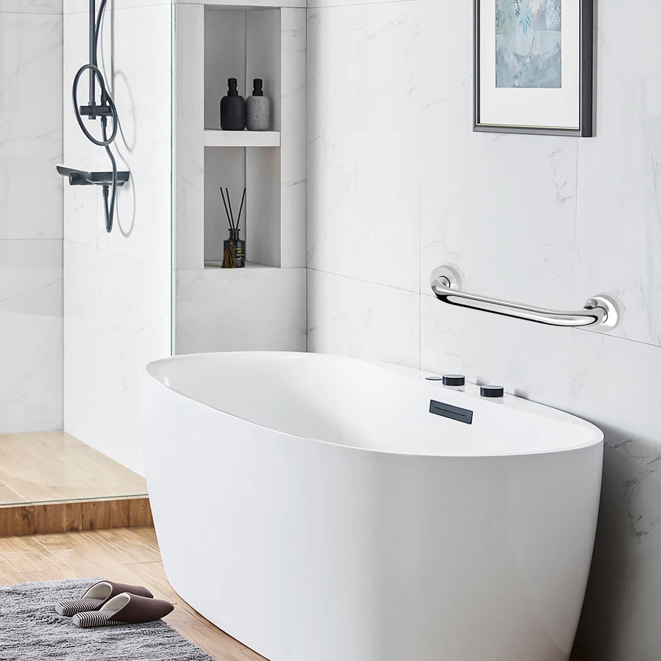 Paquete de 2 manijas de ducha de seguridad para baño de acero inoxidable para ancianos Foto 3 de 4