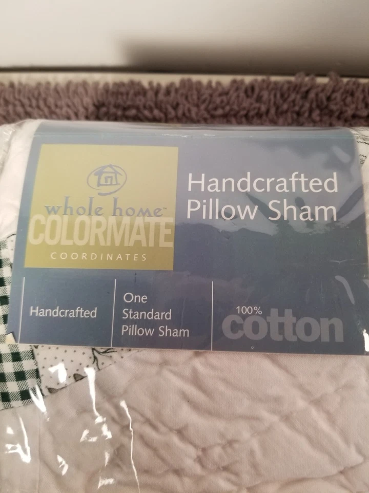 Juego de 2 fundas de almohada estándar acolchadas florales/guinga vintage Sears Foto 3 de 4