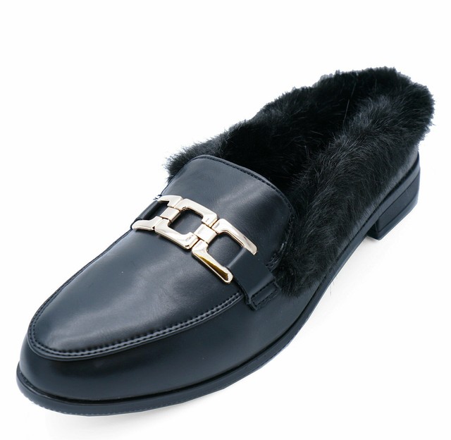 womens loafers with fur