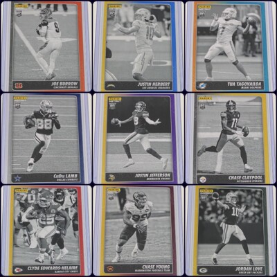 2020 Panini Instant Football - BLACK & WHITE ROOKIES 1/518 SP - Pick A Card - RC