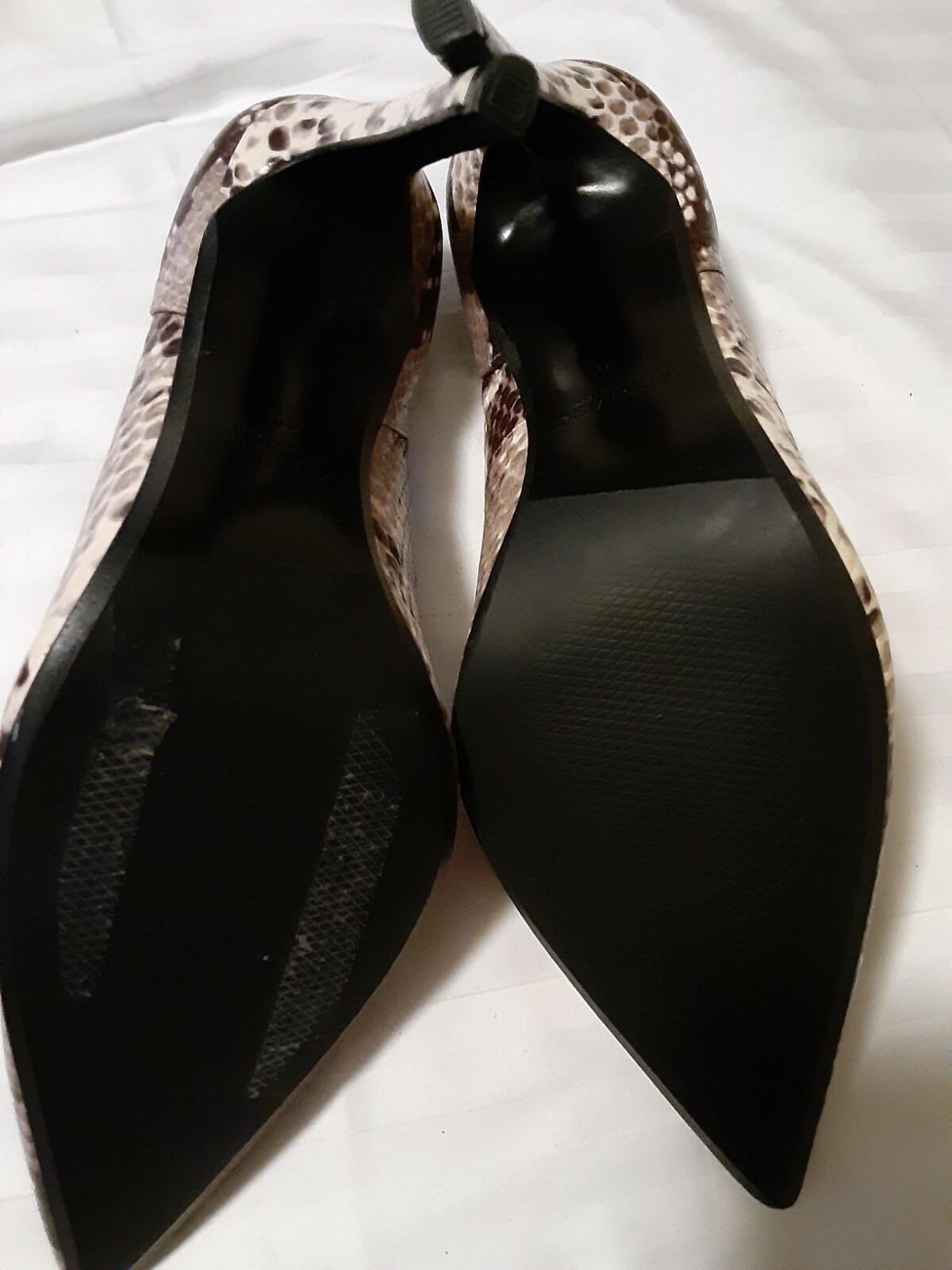 Zara Basic Collection Snakeskin Print Leather Poi… - image 6