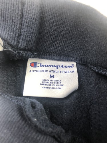 CHAMPION Authentic Athleticwear Pants Navy Blue Size Medium sport side Pockets - Picture 6 of 8