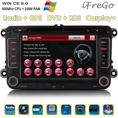 Für VW SKODA SEAT 7" HD Autoradio Navigation CPU GPS MP3 NAVI BT Rückfahrkamera+ Für VW SKODA SEAT 7" HD Autoradio Navigation CPU GPS MP3 NAVI BT Rückfahrkamera+