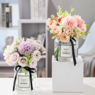7 Heads Artificial Peony Rose Hydrangea Flower Bouquet For Home / Wedding Decor