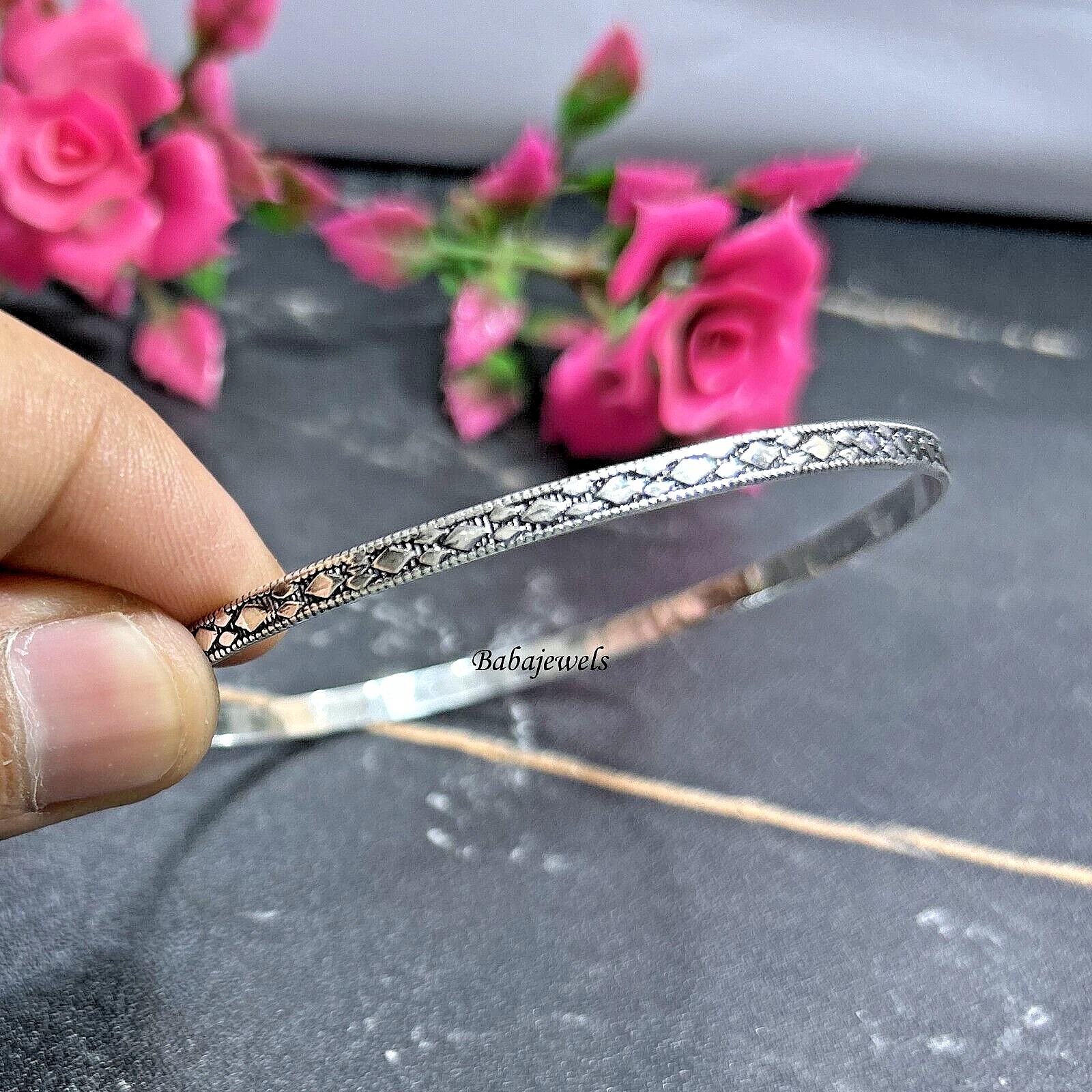 VALENTINO Bellissimo bracciale impilabile argento sterling 925 per donna set di 1