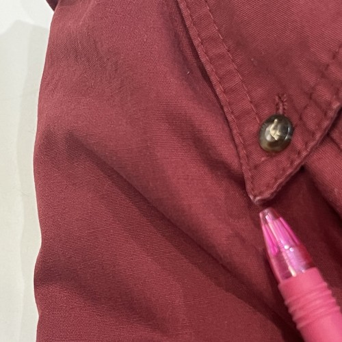Camisa con botones roja granate manga larga Lakin Mckey para hombre talla 3XLT - Imagen 14 de 21