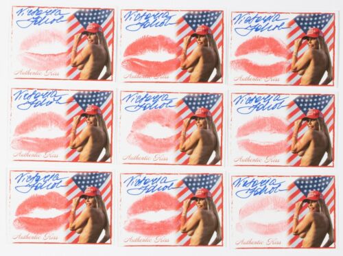 Victoria Zdrok Signed w/ Lip Print Kiss Card Donald Trump Hat Photo Autograph - Picture 3 of 12