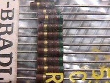 50 Allen Bradley RC07GF511J 510 Ohm 1/4 Watt 5% Carbon Comp Resistors