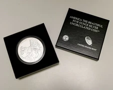 US 2010 ATB Grand Canyon 5oz Silver Uncirculated Quarter with Box No Cert   B288