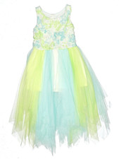 New Bonnie Jean Girls 16 Floral Bodice Formal Sleeveless Special Occasion Dress