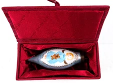 vintage Inside Art Christmas Ornament Angel Holding Teddy Bear by Cecille