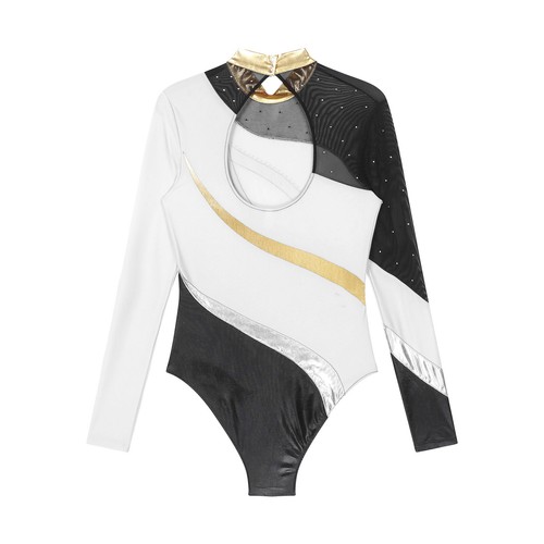 Women Lyrical Dance Performance Gymnastic Leotard Workout Ballet Dancing Unitard - Picture 28 of 52
