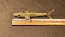 Antique Wooden Metal Painted Fish Decoy Lure MI Old Hand Made Ice Fishing Spear