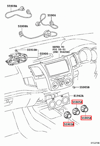 Genuine Toyota Hilux KUN35 KUN26 KUN25 KUN16 Dash Heater Fan Control Switch Knob - Picture 4 of 5