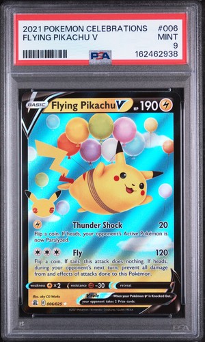 2021 POKEMON CELEBRATIONS #006 FLYING PIKACHU V PSA 9