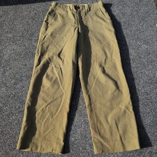 Vtg European Pants 32x29 Green Wool Hunting Field Military Trousers 40s France
